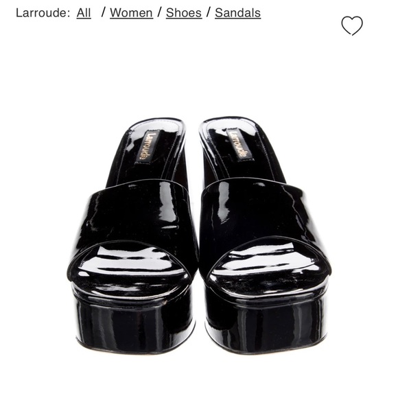 Larroude Dolly mule in soft patent black - Picture 3 of 5